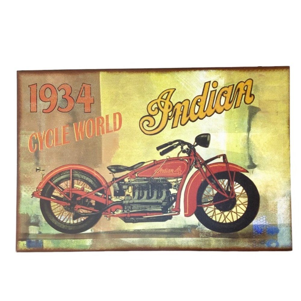 Indian Motorcycle Canvas Print Wall Hanging